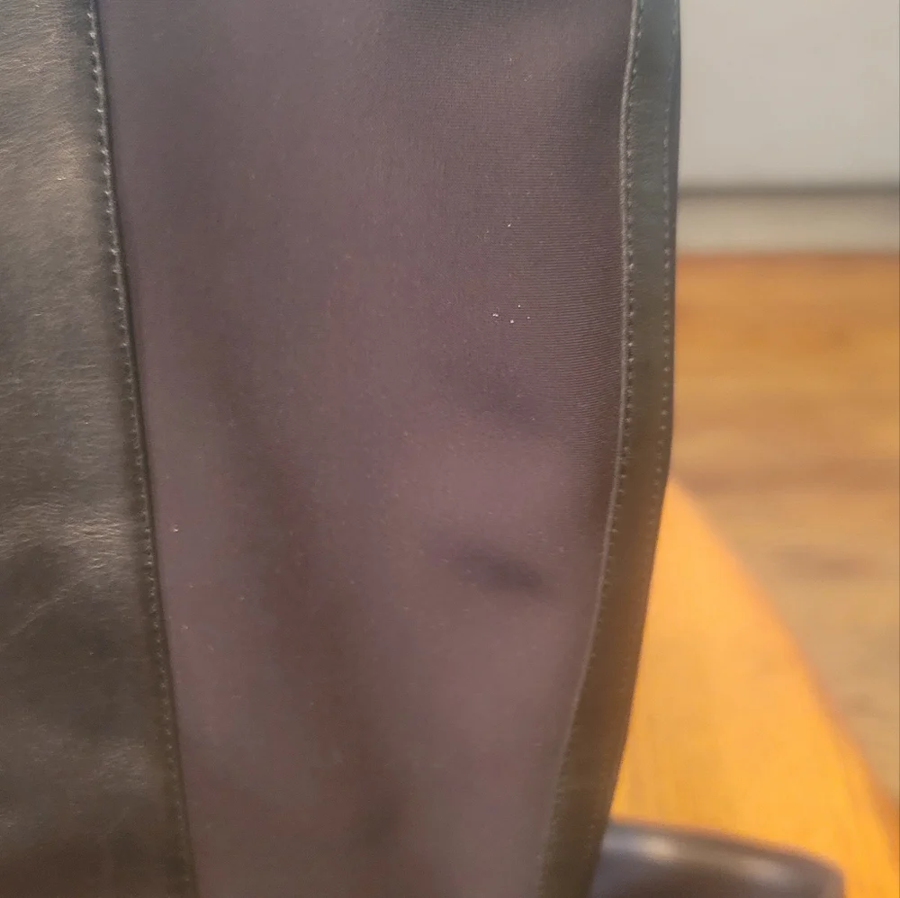 Donald Pliner Black Genuine Leather Tall Over The Knee Riding Boots Shoes Size 8